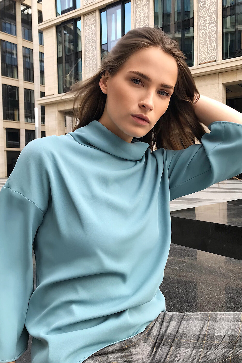 Emka Fashion Блузка 93863 B2268/antoniazi морская волна