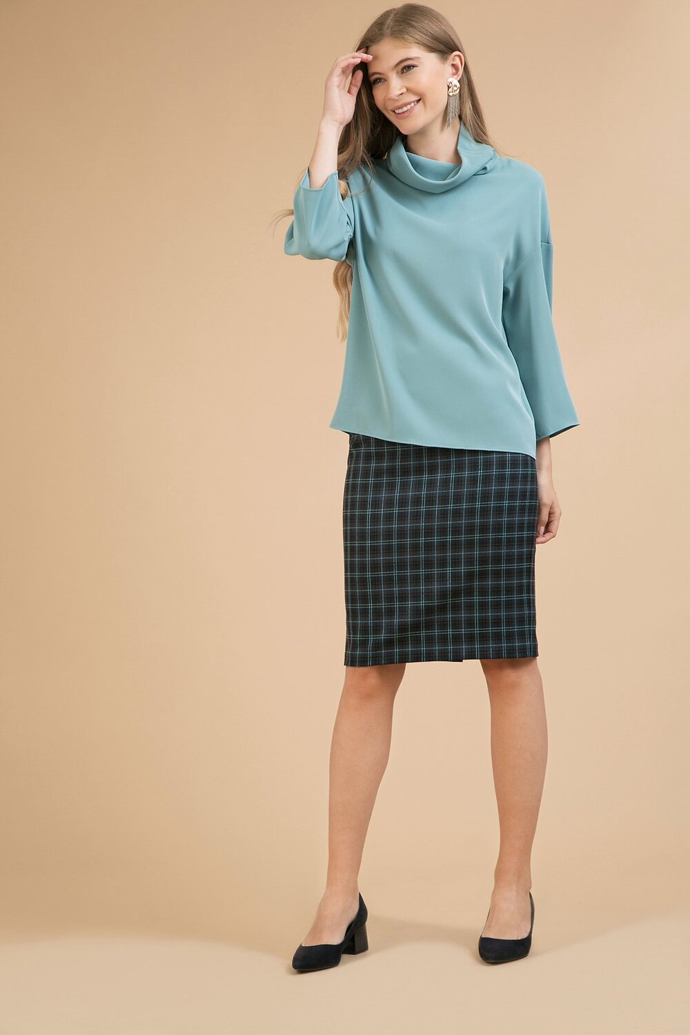 Emka Fashion Блузка 93863 B2268/antoniazi морская волна
