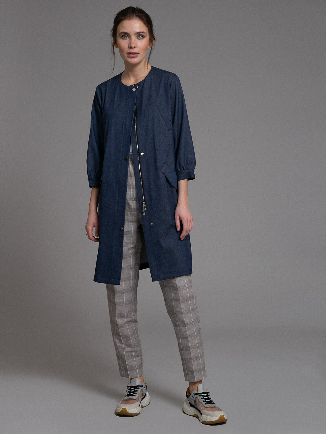 Emka Fashion Плащ 93983 T002/rayona синий