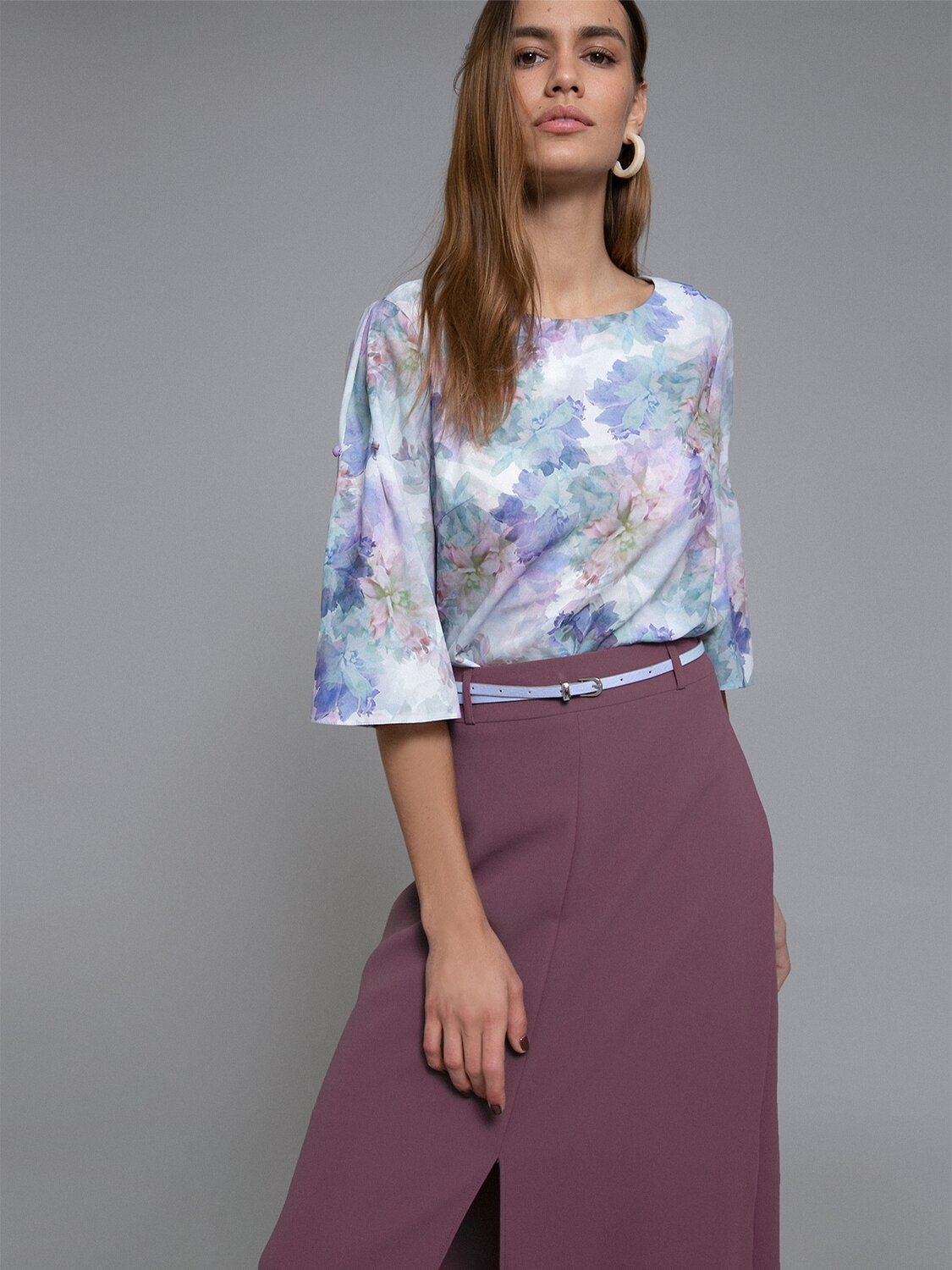 Emka Fashion Юбка 94107 S879/alie сливовый