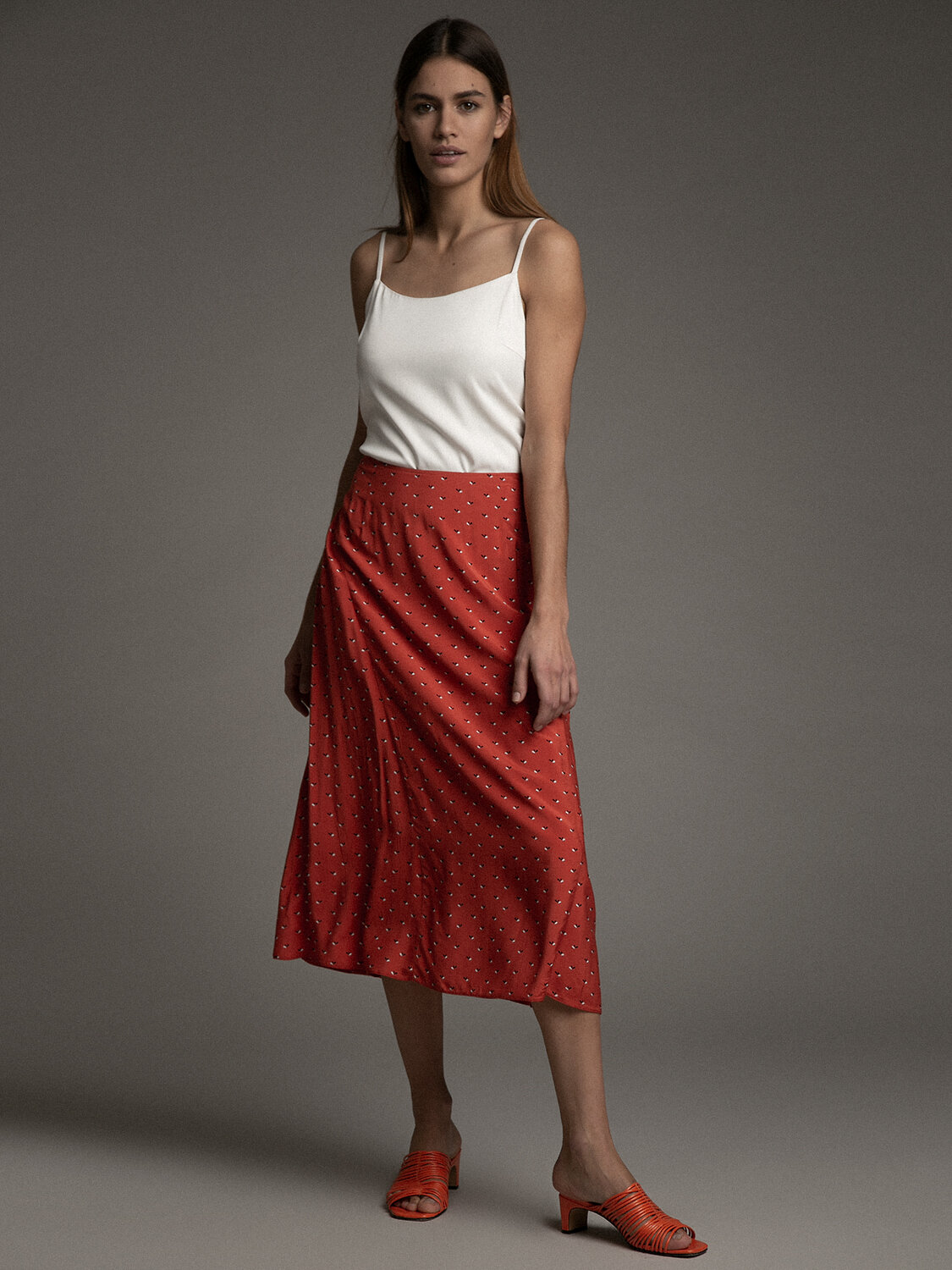Emka Fashion Юбка 94121 S897/hold терракотовый