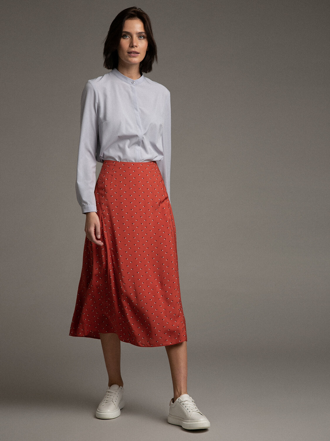 Emka Fashion Юбка 94121 S897/hold терракотовый