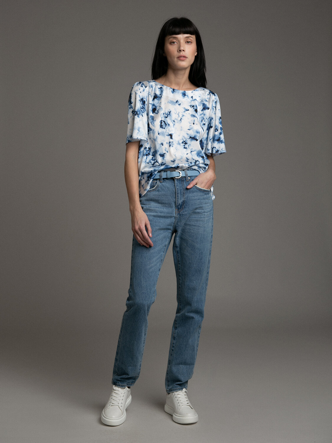 Emka Fashion Блузка 94602 B2513/arusa голубой