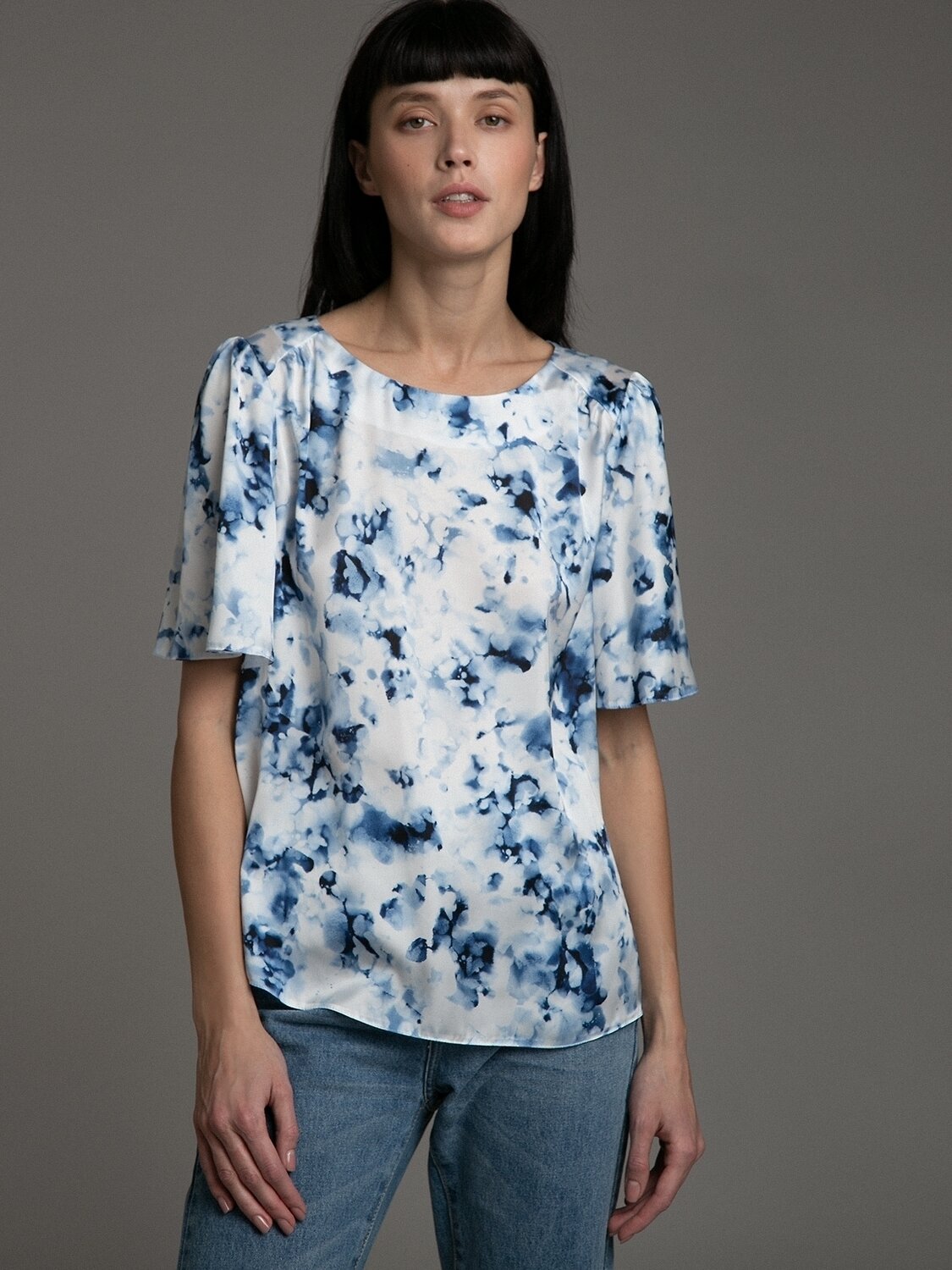 Emka Fashion Блузка 94602 B2513/arusa голубой