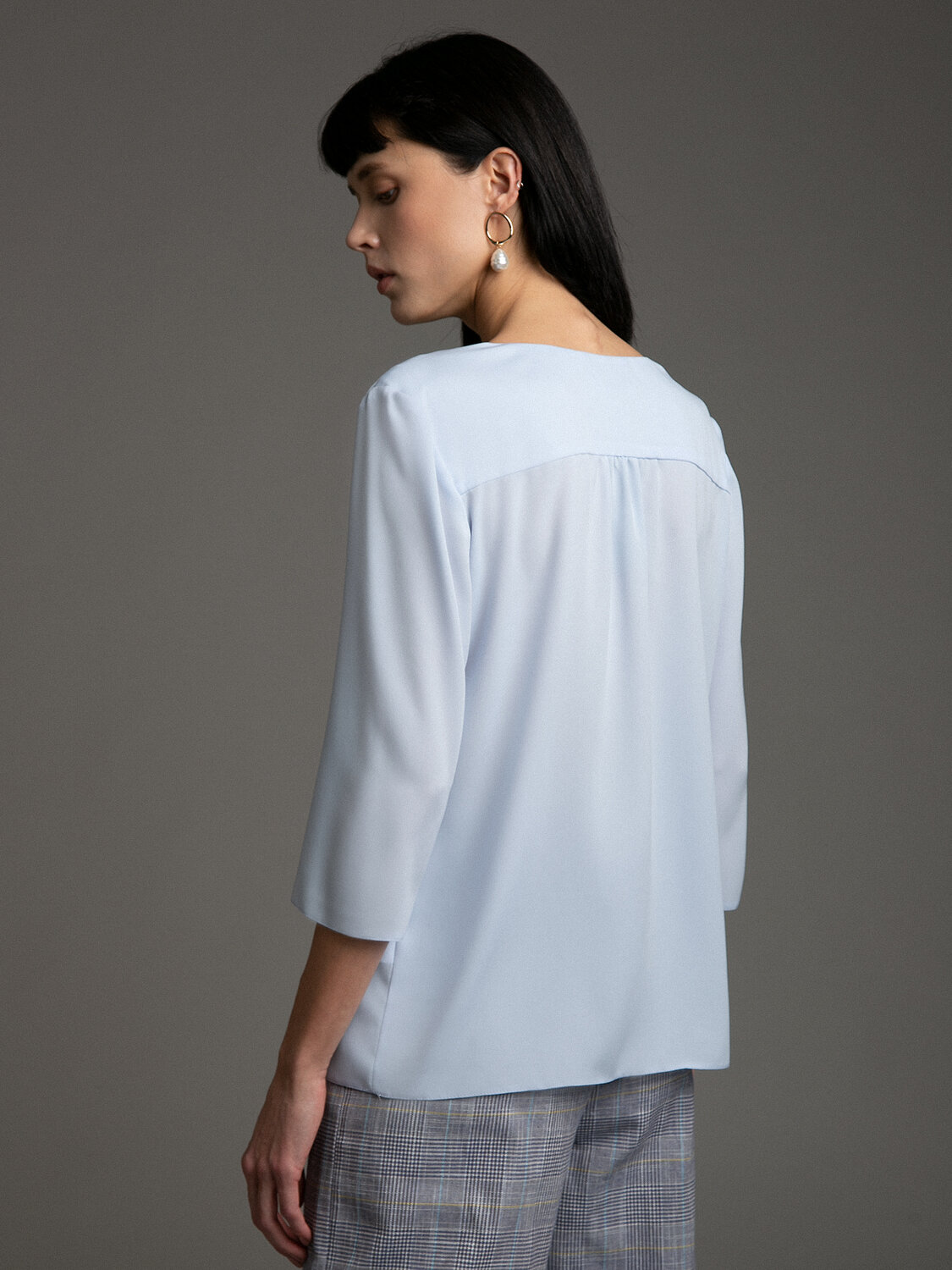 Emka Fashion Блузка 94607 B2502/lubomila голубой