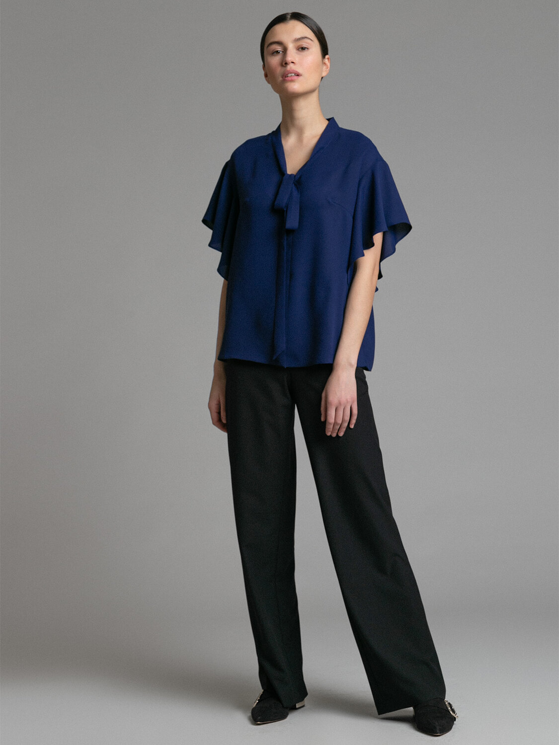 Emka Fashion Блузка 98857 B2516/beni темно-синий