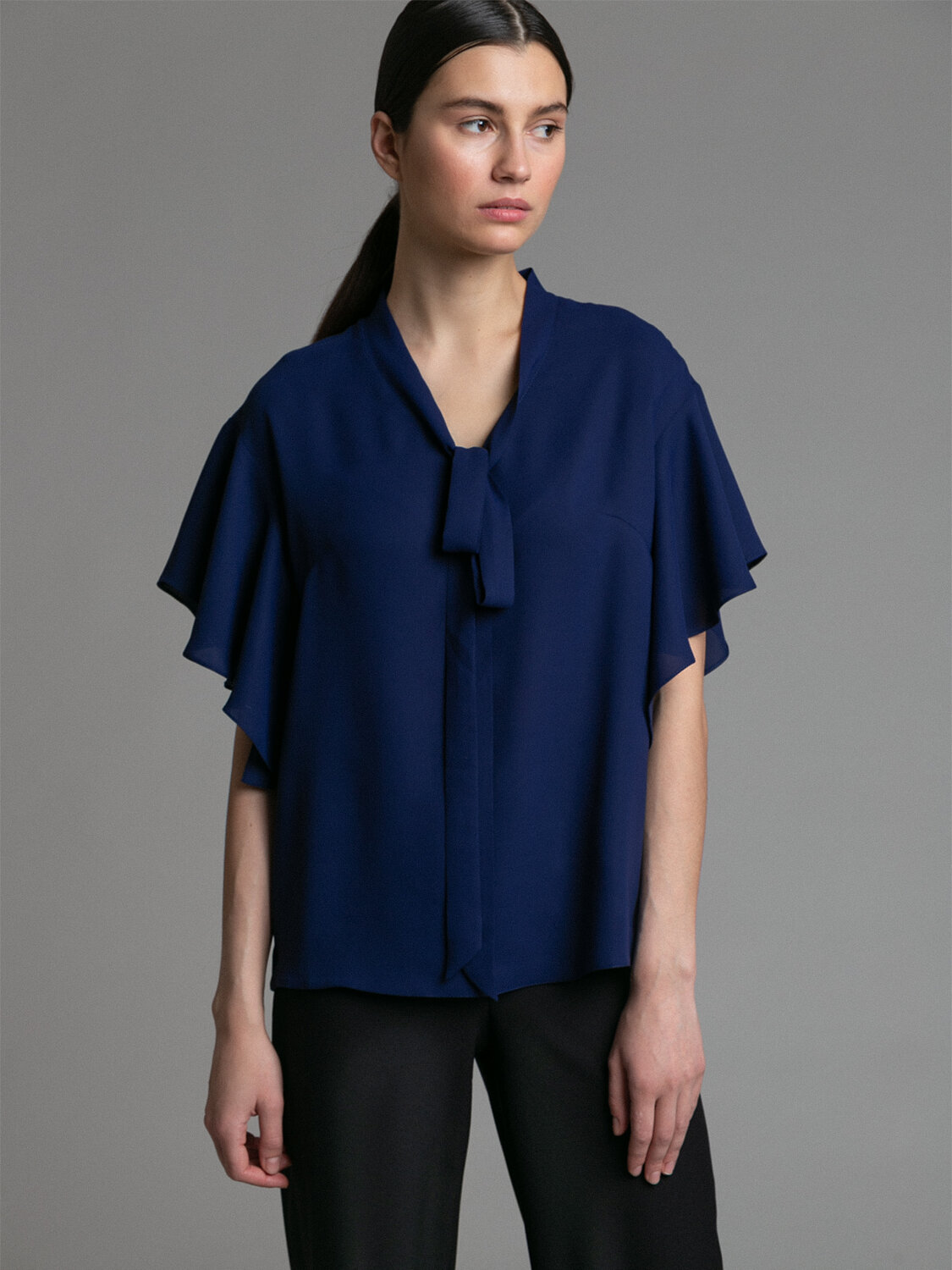 Emka Fashion Блузка 98857 B2516/beni темно-синий