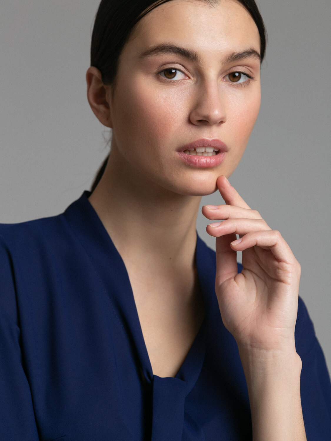 Emka Fashion Блузка 98857 B2516/beni темно-синий