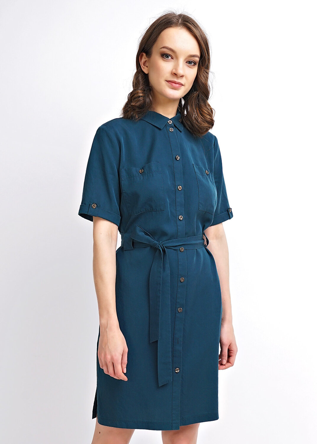 CLEVER Платье 100826 202373/4ти т.бирюзовый