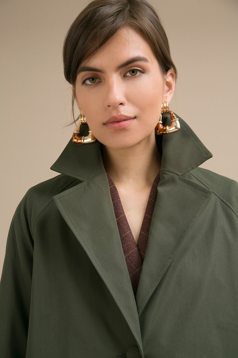 Emka Fashion Плащ 100981 T018/yuko хаки