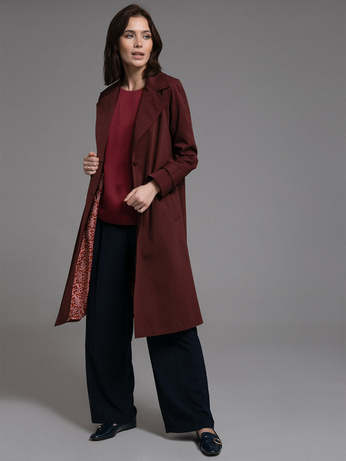 Emka Fashion Плащ 100994 T018/loana бордовый