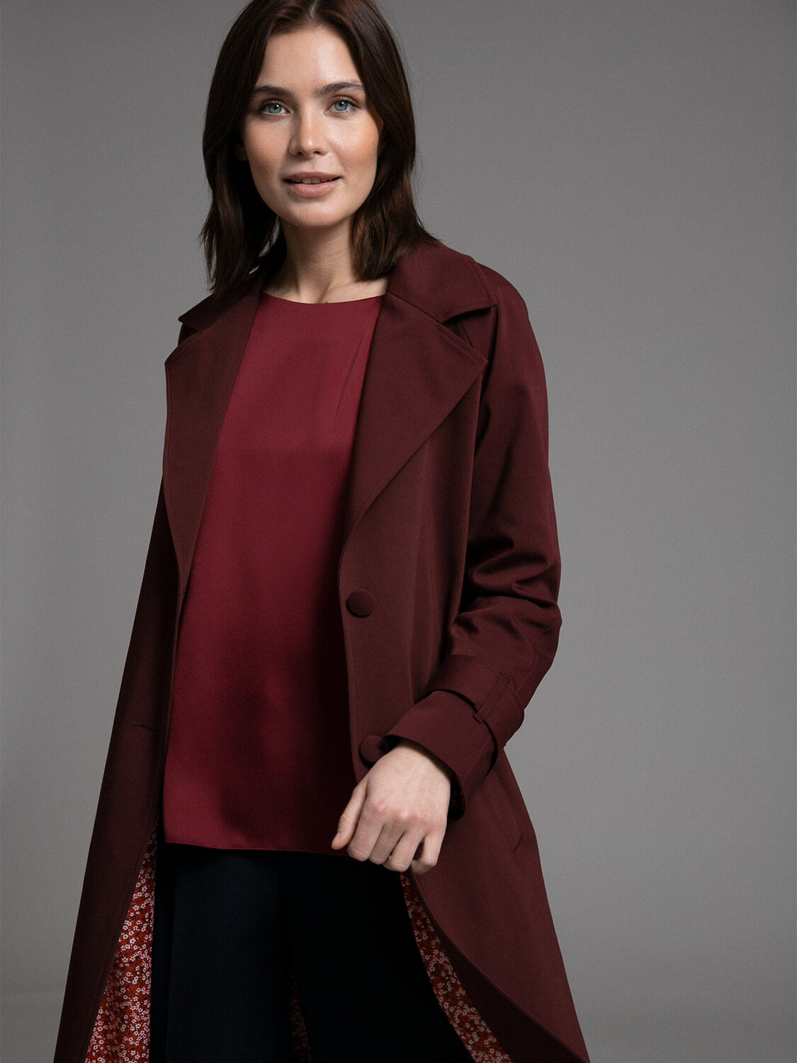 Emka Fashion Плащ 100994 T018/loana бордовый