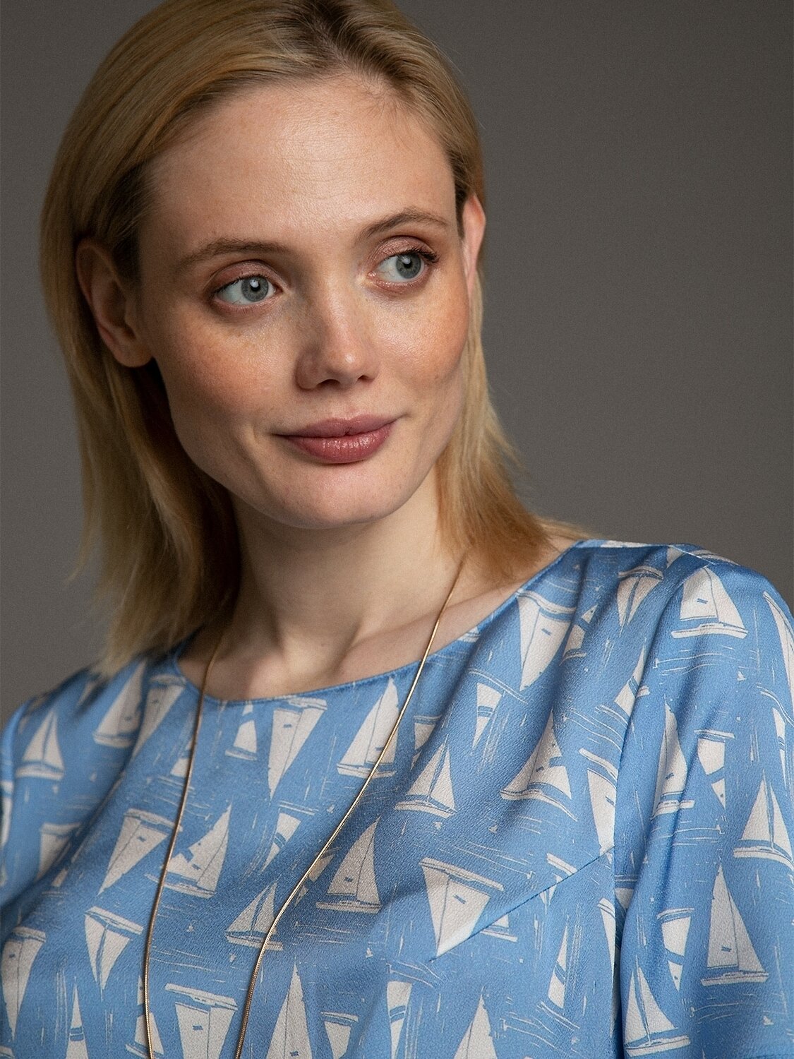 Emka Fashion Блузка 101970 B2532/marcus голубой