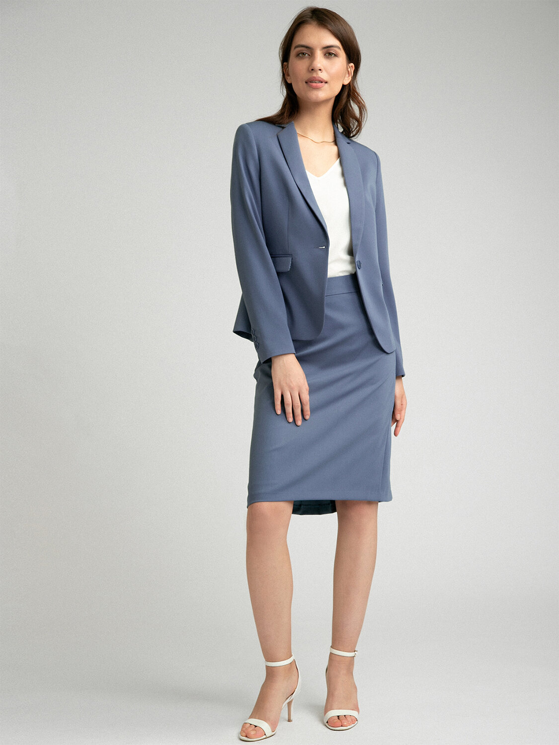 Emka Fashion Юбка 101971 S878/point голубой
