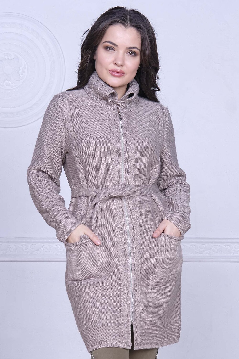 Ankoli Кардиган 102996 35744 в кофейный
