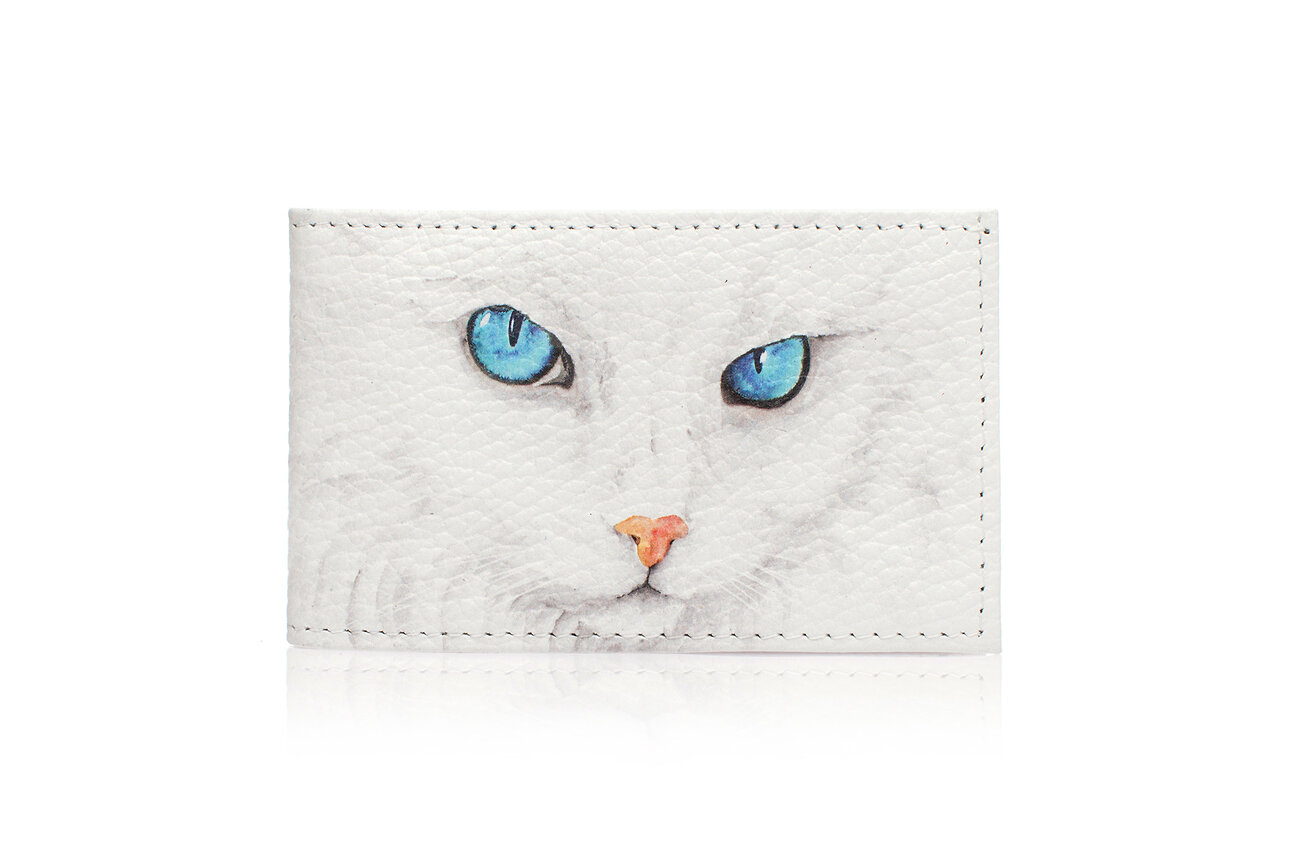 Eshemoda Визитница 18553 "White cat"