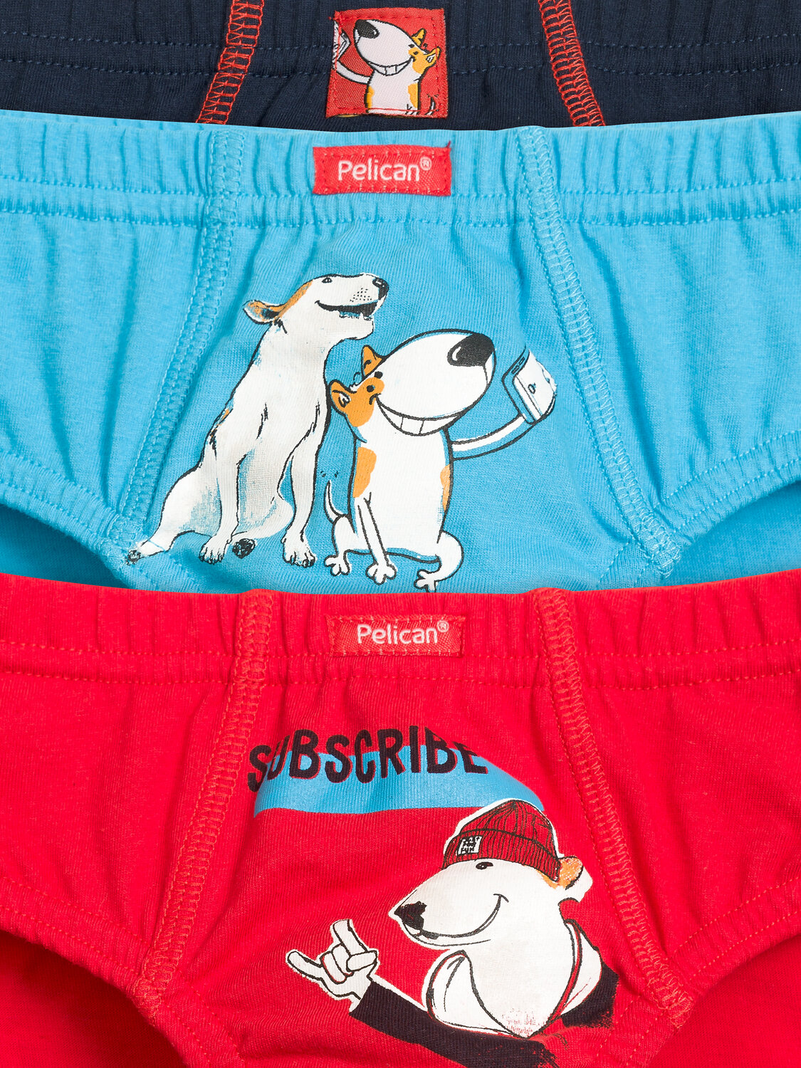 PELICAN Трусы 132386 BULB3194(3) Красный/голубой/темно-синий