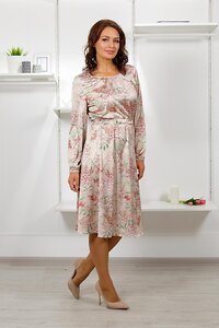 Brava Платье 255355 5781-2 бежевый розовый цветы