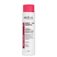 ARAVIA Professional Шампунь с кератином для защиты структуры и цвета поврежденных и окрашенных волос Keratin Repair Shampoo, 420 мл 398689 В021 