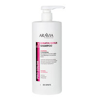 ARAVIA Professional Шампунь с кератином для защиты структуры и цвета поврежденных и окрашенных волос Keratin Repair Shampoo, 1000 мл 398690 В022 