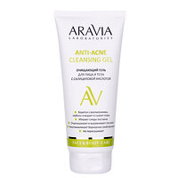 ARAVIA Laboratories " Laboratories" Очищающий гель для лица и тела с салициловой кислотой Anti-Acne Cleansing Gel, 200 мл 406527 А057 