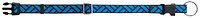 Зооник Ошейник д/средних пород собак, синяя капроновая лента "паркет" 25мм, 44-56см, с защитой фаста 409264 10188-4 