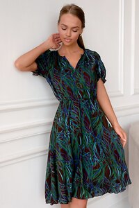 Open-style Платье 414622 4752 зеленый/синий/коричневый