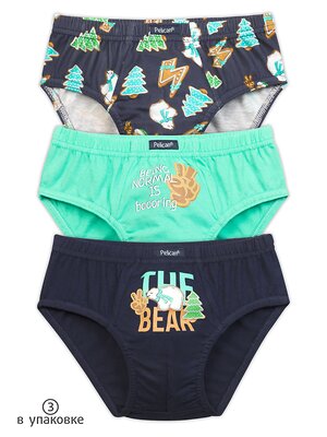 PELICAN Трусы 209136 BULB3872(3) Темно-синий/ментол/темно-синий