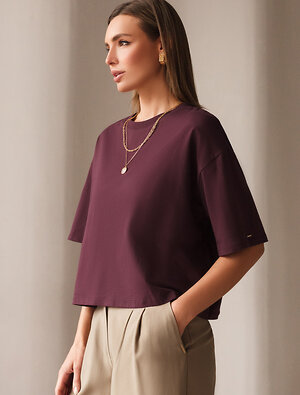 VILATTE Футболка 567992 D49.090 бургунди