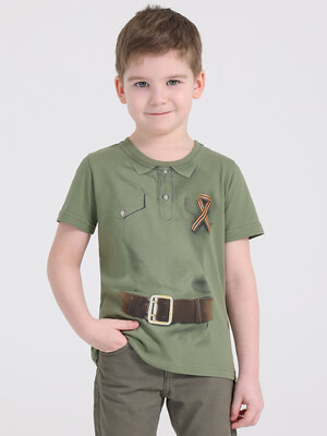 Апрель Футболка 568013 1ПДФК3426001 оливковый