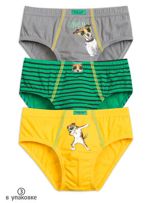 PELICAN Трусы 132387 BULB3205(3) Серый/зеленый/желтый