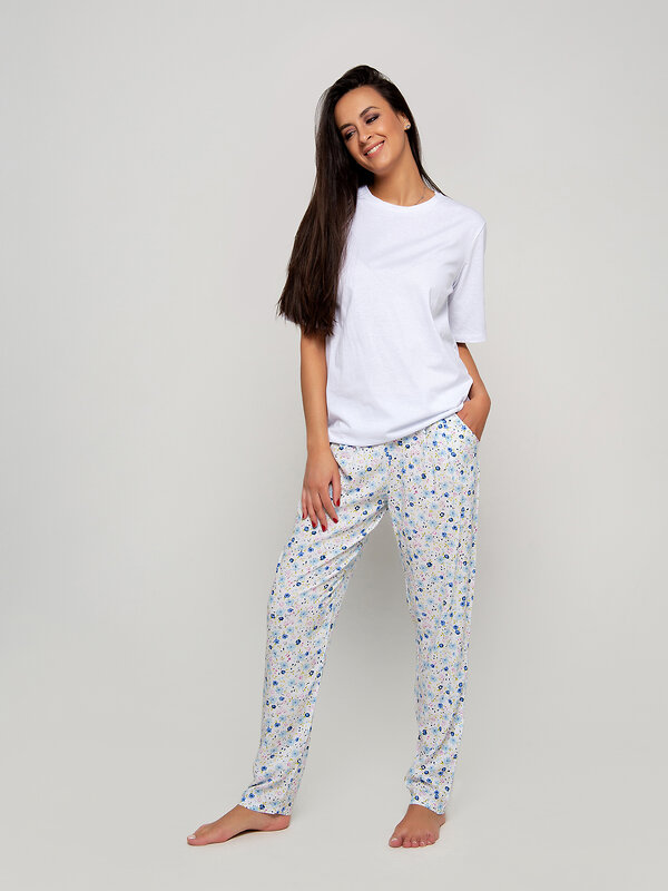 Raposa Брюки 172826 021-2WHT Белый/цветы