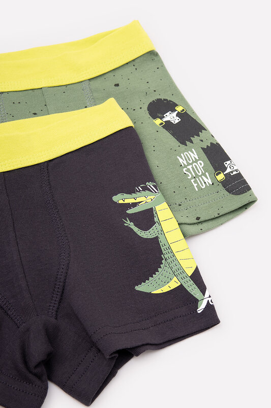 CROCKID Трусы 174900 К 1960-2уп серый, зеленый