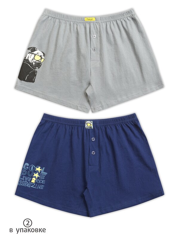 PELICAN Трусы 175511 BUB4222(2) Серый/темно-синий
