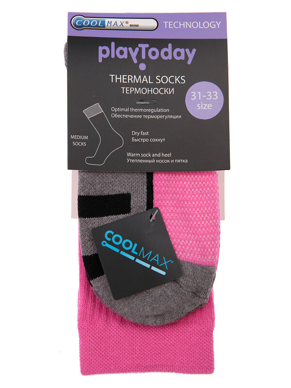 PLAYTODAY Носки 184498 32122633 фуксия,серый
