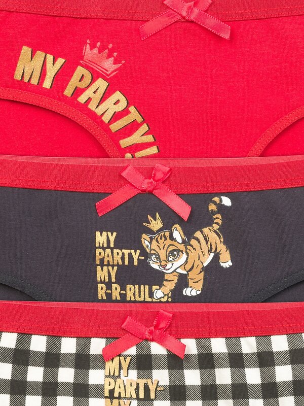 PELICAN Трусы 209093 GULB3870/1(3) Красный/темно-серый/белый