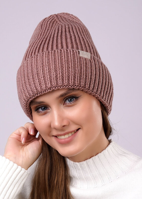 CLEVER Шапка 234345 102680ап св.коричневый