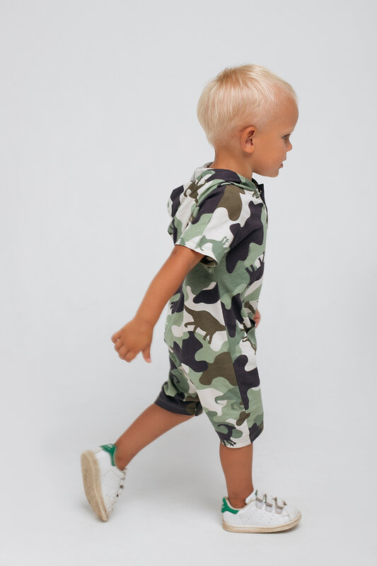 CROCKID Полукомбинезон 236421 КР 6323 светлый беж, камуфляж