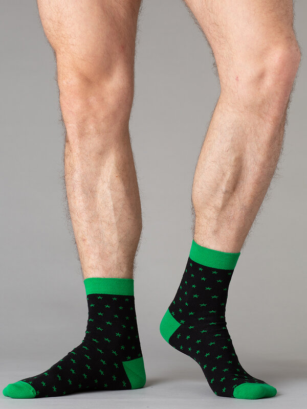 JS Omsa Носки 242895 FREE STYLE 609 nero/verde
