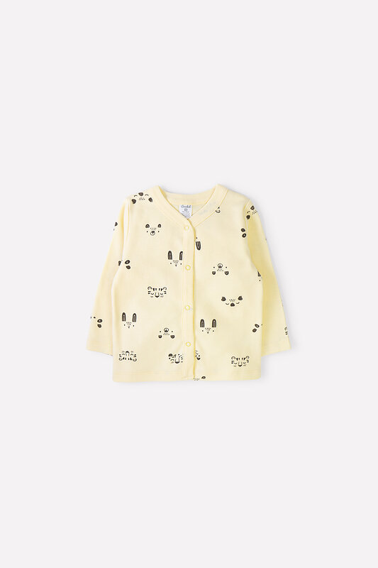 CROCKID Кофточка 257046 К 300450 забавные мордочки на св.желтом
