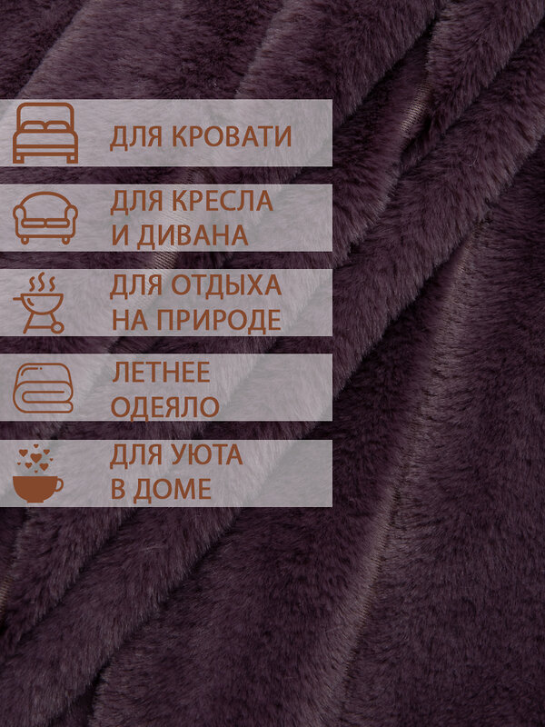 TEXREPUBLIC Плед 262145 24871 Сиреневый