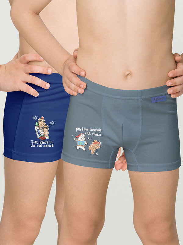 PELICAN Трусы 263521 BUHB3308(2) Джинс/темно-серый