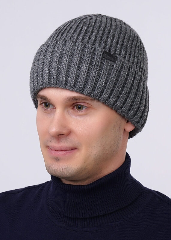 CLEVER Шапка 266066 413331ап флис меланж серый