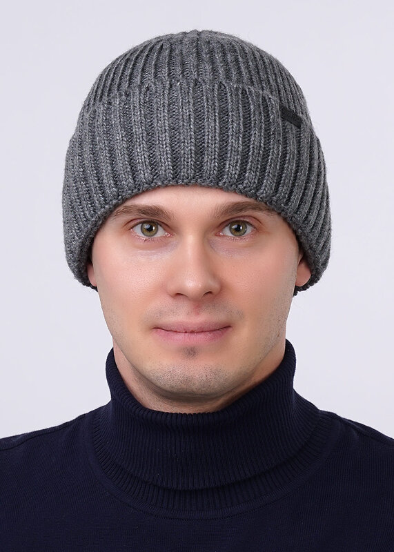 CLEVER Шапка 266066 413331ап флис меланж серый
