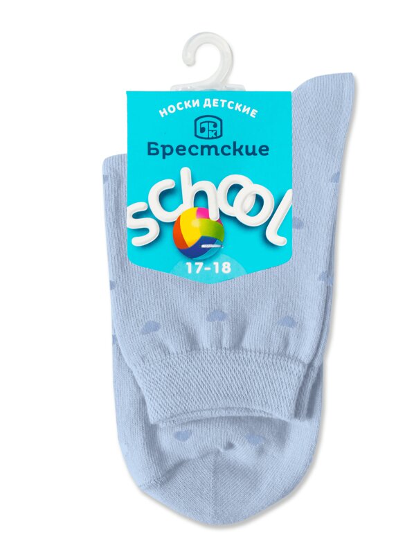 БРЕСТСКИЕ Носки 266158 SCHOOL 3081 (с рисунком) БЛ.ГОЛУБОЙ