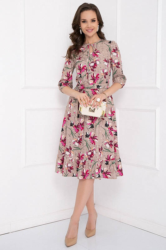 Bellovera Платье 268592 4П3618 бежевый