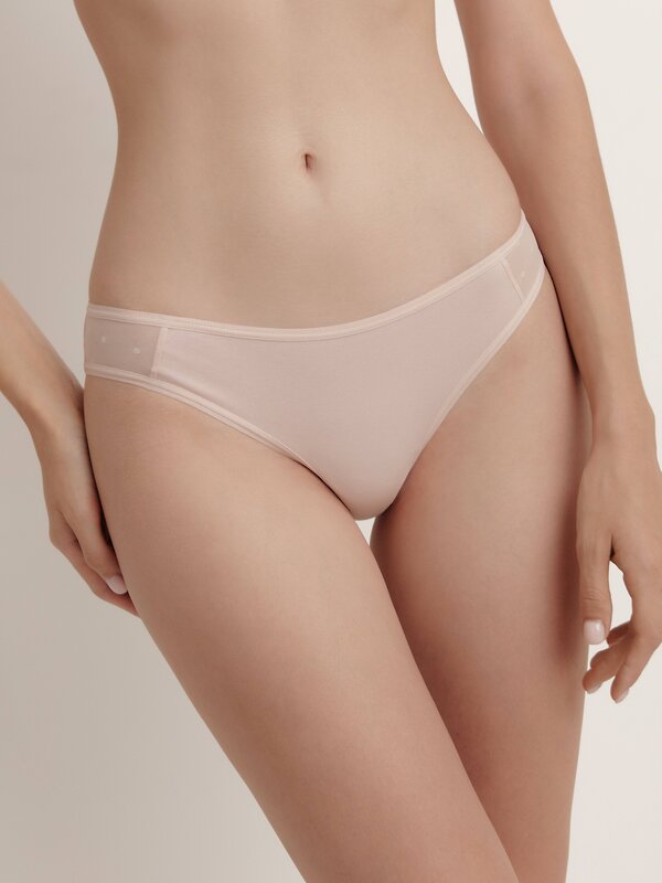 Conte elegant Трусы 271215 MESH&DOTS COTTON LB 1873 cream pink