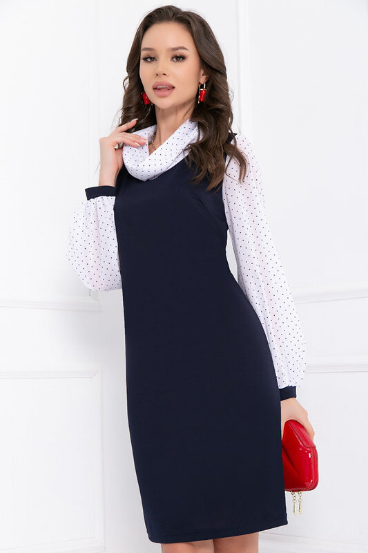 Bellovera Платье 273425 55П4831 синий, белый