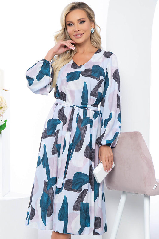LT Collection Платье 279522 П5254 серо-голубой