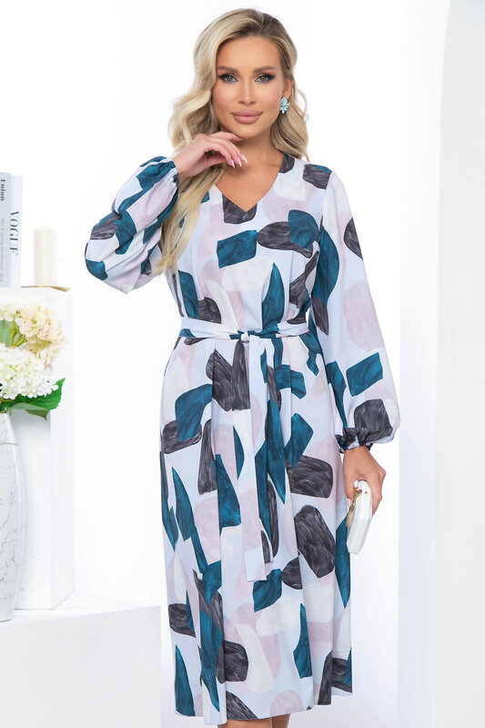 LT Collection Платье 279522 П5254 серо-голубой